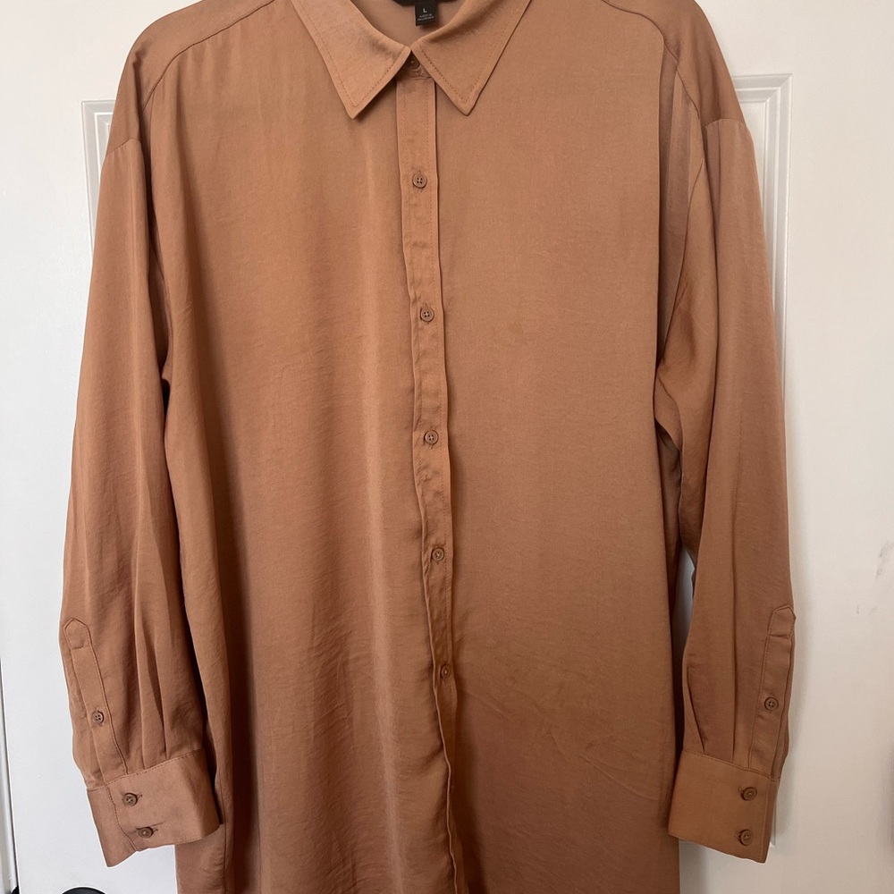 Banana Republic Brown Button-Down Blouse